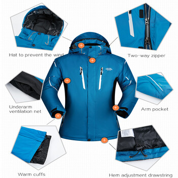 Ανδρικά μπουφάν για σκι Μάρκες Outdoor Waterproof Thicken Super Warm -30 Degree Snow jacket Ρούχα Παλτό Χειμερινό Snowboard Μπουφάν Ανδρικό