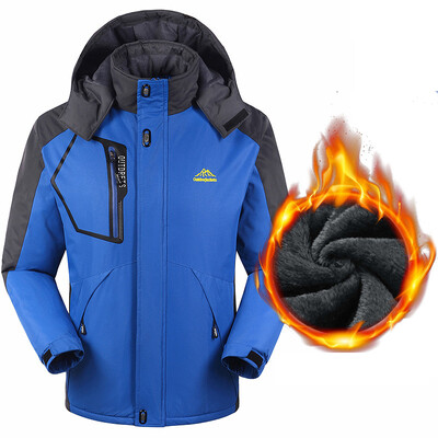 Jachetă de schi pentru bărbați, în aer liber, rezistentă la vânt, impermeabilă, călduroasă, fleece, camping, trekking, drumeții, schi, jachete pentru snowboard, mărime L-8XL