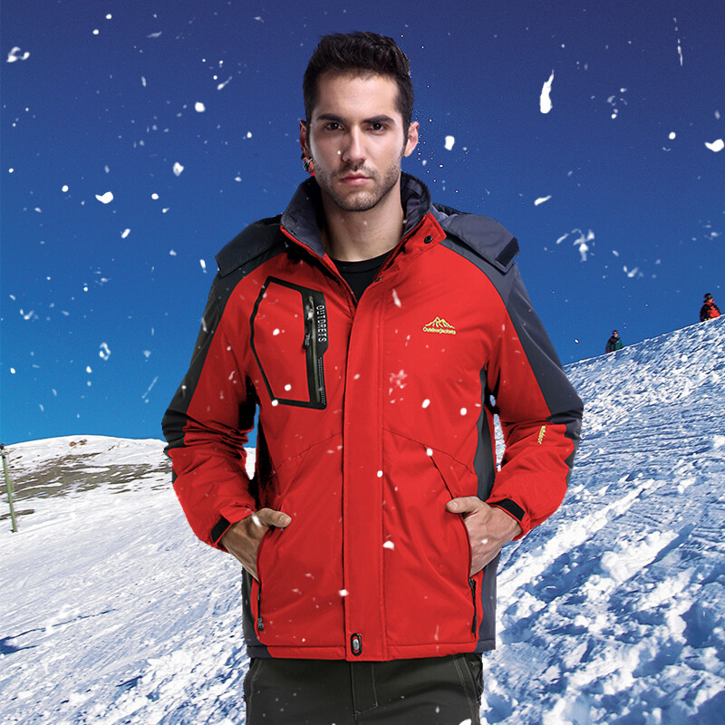 Skijaška jakna Muške vanjske otporne na vjetar Vodootporne tople jakne od flisa Kampiranje Treking Planinarenje Skijanje Snowboard jakne Velika veličina L-8XL