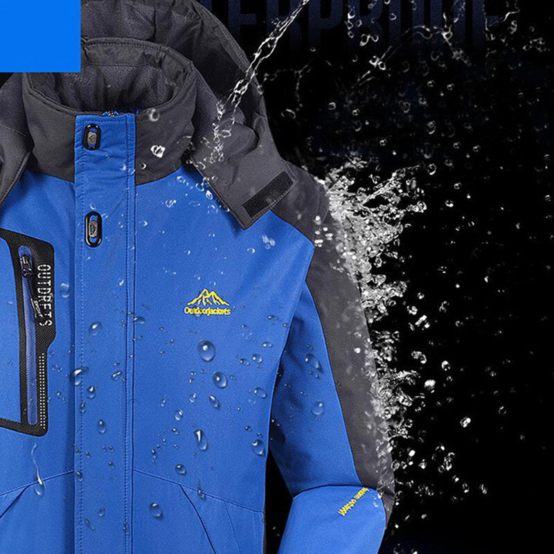 Skijaška jakna Muške vanjske otporne na vjetar Vodootporne tople jakne od flisa Kampiranje Treking Planinarenje Skijanje Snowboard jakne Velika veličina L-8XL