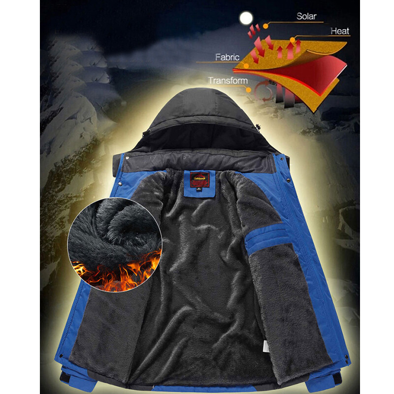 Skijaška jakna Muške vanjske otporne na vjetar Vodootporne tople jakne od flisa Kampiranje Treking Planinarenje Skijanje Snowboard jakne Velika veličina L-8XL