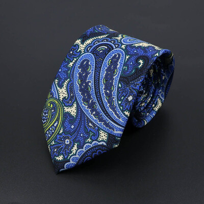 Noutate moale imitație de mătase pentru bărbați cravată de lux cu imprimeu vintage cachete pentru nuntă, banchet, petrecere, cadou prietenos cu pielea.