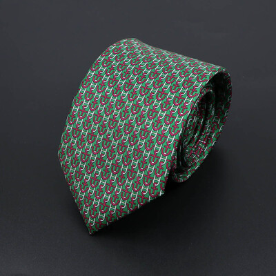 Noutate moale imitație de mătase pentru bărbați cravată de lux cu imprimeu vintage cachete pentru nuntă, banchet, petrecere, cadou prietenos cu pielea.