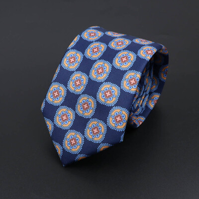 Noutate moale imitație de mătase pentru bărbați cravată de lux cu imprimeu vintage cachete pentru nuntă, banchet, petrecere, cadou prietenos cu pielea.