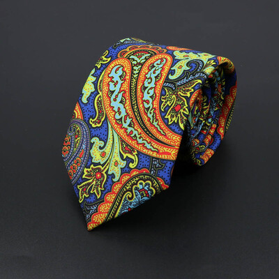 Noutate moale imitație de mătase pentru bărbați cravată de lux cu imprimeu vintage cachete pentru nuntă, banchet, petrecere, cadou prietenos cu pielea.