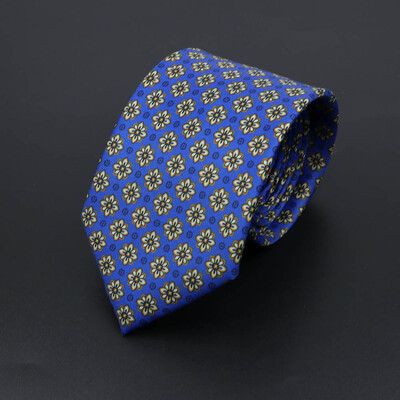 Noutate moale imitație de mătase pentru bărbați cravată de lux cu imprimeu vintage cachete pentru nuntă, banchet, petrecere, cadou prietenos cu pielea.