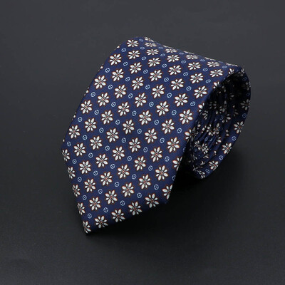 Noutate moale imitație de mătase pentru bărbați cravată de lux cu imprimeu vintage cachete pentru nuntă, banchet, petrecere, cadou prietenos cu pielea.