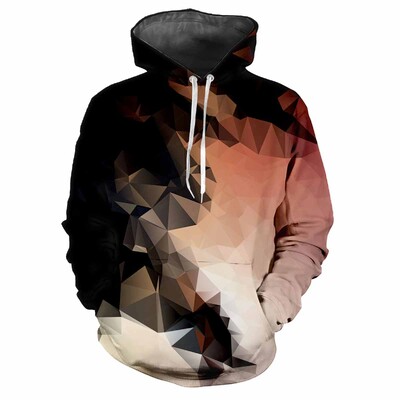 Trendy muška majica s kapuljačom s tiskanim tartan uzorcima i digitalnim tiskom Ležerna majica s dugim rukavima i kapuljačom od debele tkanine