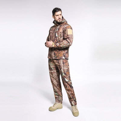 Nova muška topla podebljana vodootporna jakna od flisa, maskirno skijaško odijelo za trening na otvorenom