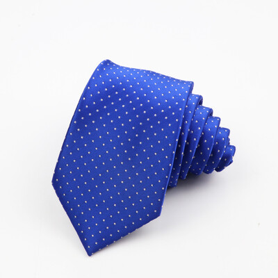 Klasično muško odijelo i kravata od 7 cm, modna, slobodno vrijeme, poliesterska kravata s valovitom točkom Jednostavna kravata za nastup na vjenčanju