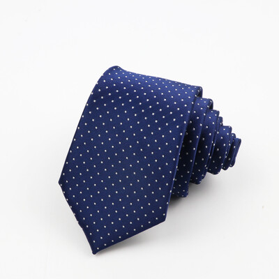 Klasično muško odijelo i kravata od 7 cm, modna, slobodno vrijeme, poliesterska kravata s valovitom točkom Jednostavna kravata za nastup na vjenčanju
