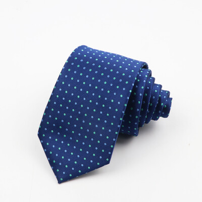 Klasično muško odijelo i kravata od 7 cm, modna, slobodno vrijeme, poliesterska kravata s valovitom točkom Jednostavna kravata za nastup na vjenčanju
