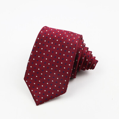 Klasično muško odijelo i kravata od 7 cm, modna, slobodno vrijeme, poliesterska kravata s valovitom točkom Jednostavna kravata za nastup na vjenčanju