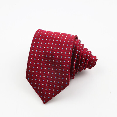 Klasično muško odijelo i kravata od 7 cm, modna, slobodno vrijeme, poliesterska kravata s valovitom točkom Jednostavna kravata za nastup na vjenčanju