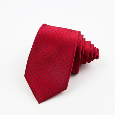 Klasično muško odijelo i kravata od 7 cm, modna, slobodno vrijeme, poliesterska kravata s valovitom točkom Jednostavna kravata za nastup na vjenčanju