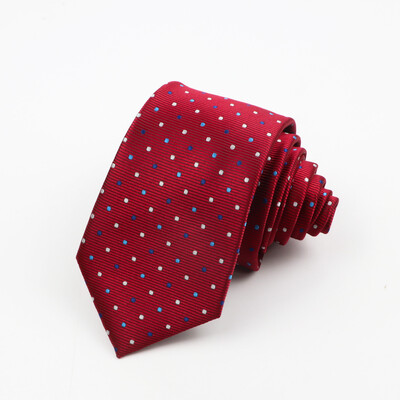Klasično muško odijelo i kravata od 7 cm, modna, slobodno vrijeme, poliesterska kravata s valovitom točkom Jednostavna kravata za nastup na vjenčanju