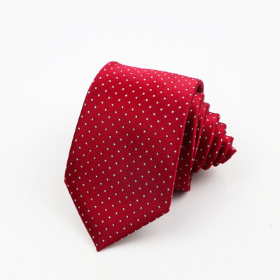 Klasično muško odijelo i kravata od 7 cm, modna, slobodno vrijeme, poliesterska kravata s valovitom točkom Jednostavna kravata za nastup na vjenčanju