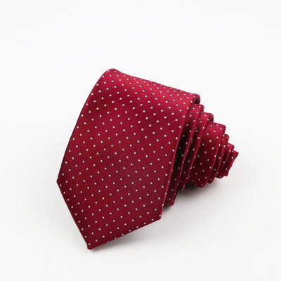 Klasično muško odijelo i kravata od 7 cm, modna, slobodno vrijeme, poliesterska kravata s valovitom točkom Jednostavna kravata za nastup na vjenčanju