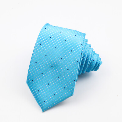 Klasično muško odijelo i kravata od 7 cm, modna, slobodno vrijeme, poliesterska kravata s valovitom točkom Jednostavna kravata za nastup na vjenčanju