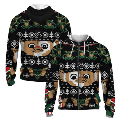 Stil japonez 3D imprimat toamna/iarna Hanorac cu fermoar pentru bărbați Retro Street Sports Hanorac cu fermoar Moda Super David Haine