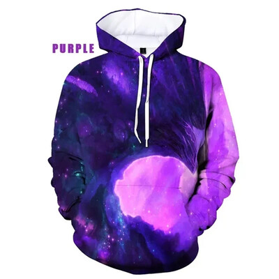 Lahe Tähetevas Naljakas Universum Planeet Kosmos Galaktika Astronaut 3D Prindiga kapuutsid Mehed Naised Lapsed Kuu Mood Pullover