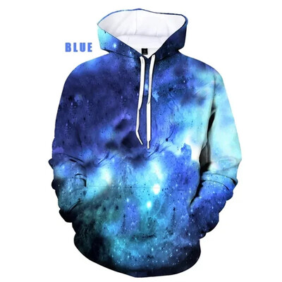 Lahe Tähetevas Naljakas Universum Planeet Kosmos Galaktika Astronaut 3D Prindiga kapuutsid Mehed Naised Lapsed Kuu Mood Pullover