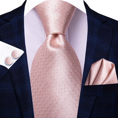 Hi-Tie lilleline roosa lilla sinine meeste elegantne kaelaside taskurätik mansetinööbid 3 tk komplekt mood klassikaline siidist luksuslik lips mehele