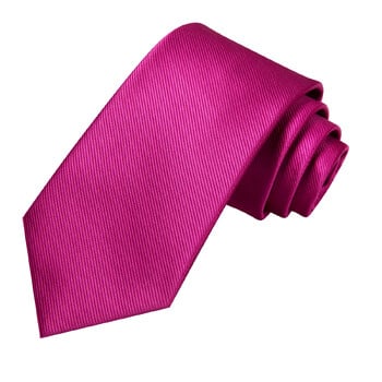 Hi-Te Solid Hot Pink Ανδρική Γραβάτα Μαντιλόκουλο μανικετόκουμπα για αξεσουάρ σμόκιν Κλασική μεταξωτή πολυτελής γραβάτα για άντρα Δώρο