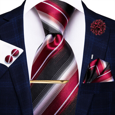 Hi-tie Κίτρινη Καφέ Γραβάτα Paisley Ανδρική Μεταξωτή Ανδρική Γραβάτα Κλιπ Δώρο για Άντρες Πολυτελής Γραβάτα Hanky Μανικετόκουμπα Σετ Επίσημος Γάμος