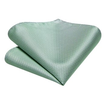 Sage Green Solid 2023 Luxury Silk Men Tie Fashion Γραβάτα Αλυσίδα Hanky μανικετόκουμπα δώρο για άντρες Wedding Hi-Tie Designer χονδρική