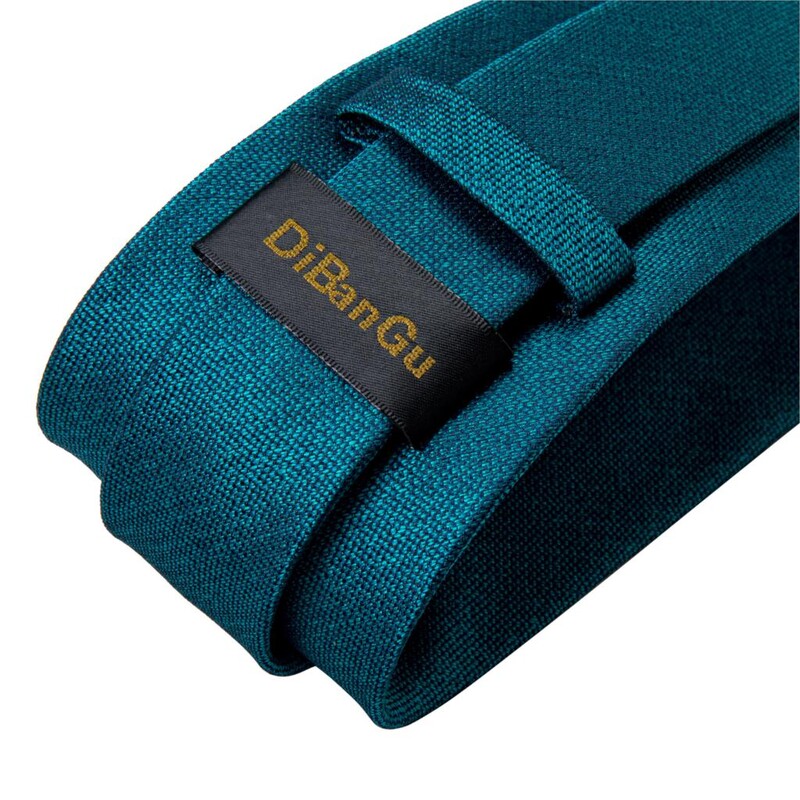 DiBanGu cravată pentru bărbați, verde, albastru, design solid, cravată de nuntă din mătase, pentru bărbați, set de cravate, la modă, la petrecere de afaceri