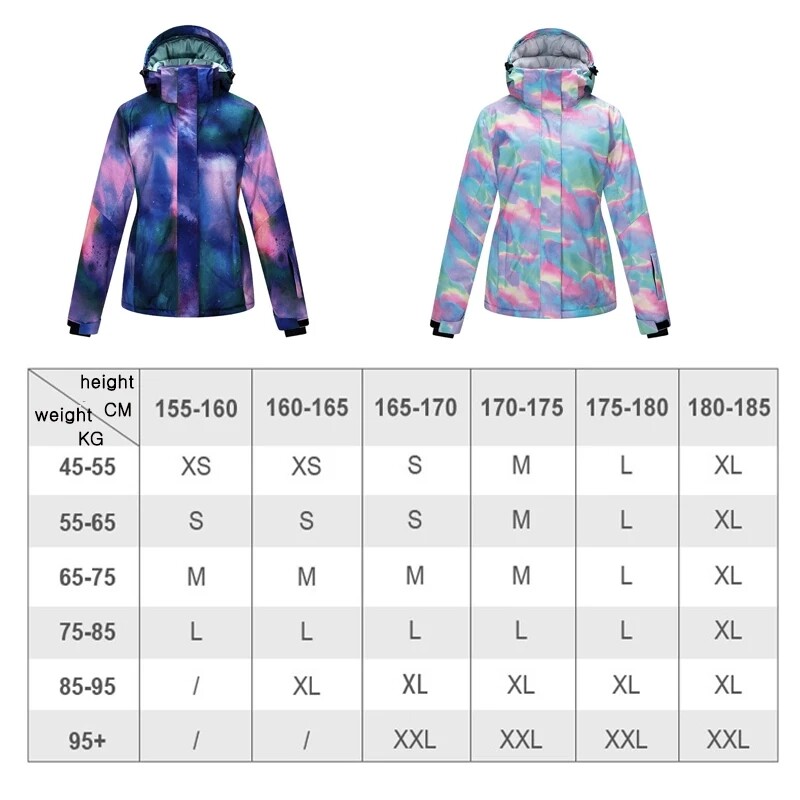 Dámska zimná lyžiarska bunda, teplá vetruodolná nepremokavá snowboardová bunda, outdoorové športy, priedušná s kapucňou, snehové kabáty pre ženy