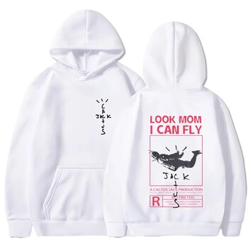 LOOK MOM I CAN FLY Printed Mens Hoody Creativity Crewneck Clothing Fashion Oversize Sweatshirt Fashio Crewneck Hoodie Мъжки