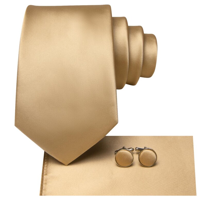 Dizajnerske karirane kravate u boji šampanjca za muškarce, kravate za svatove, luksuzne dugmad za manžete, komplet svilenih kravata, poklon za muškarce, visoka kravata, veleprodaja