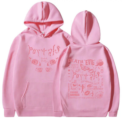 Melanie Martinez Potlačené ležérne mikiny s kapucňou s cestovným albumom Y2K Unisex oblečenie Harajuku Módna mikina s kapucňou pre ženy a mužov