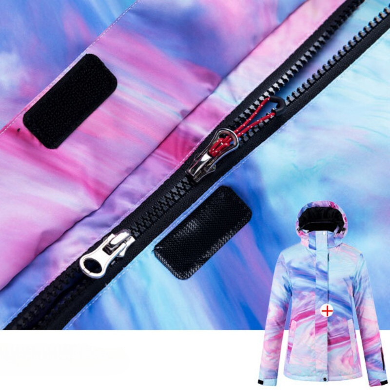 -30 de îmbrăcăminte de schi pentru femei, iarnă, în aer liber, cu o singură placă, jachete de schi, pentru fete, îngroșate, pentru snowboarding.
