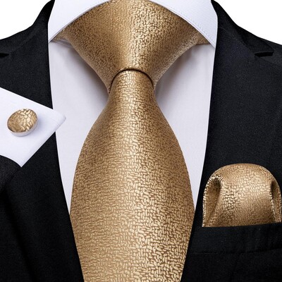 Hi-Tie siidist meeste lipsukomplekt lillelised kollased kuldsed lipsud ja taskurätikud mansetinööpide komplekt meeste pulmapeo ülikond moodne kaelalips C-3053