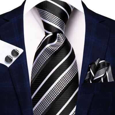 Hi-Tie siidist meeste lipsukomplekt lillelised kollased kuldsed lipsud ja taskurätikud mansetinööpide komplekt meeste pulmapeo ülikond moodne kaelalips C-3053