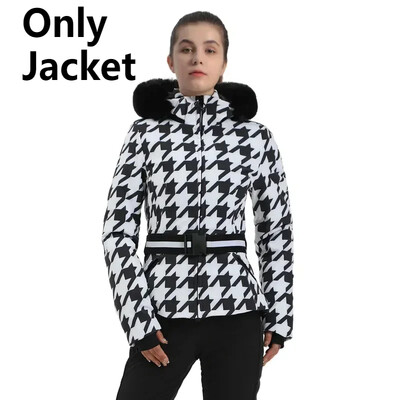 Jachete de schi de munte de iarnă Mantoane de zăpadă pentru femei Haine de sport pentru snowboard 2025 în aer liber pentru femei cu glugă, îmbrăcăminte de schi, rezistentă la vânt