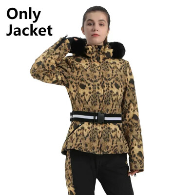 Jachete de schi de munte de iarnă Mantoane de zăpadă pentru femei Haine de sport pentru snowboard 2025 în aer liber pentru femei cu glugă, îmbrăcăminte de schi, rezistentă la vânt