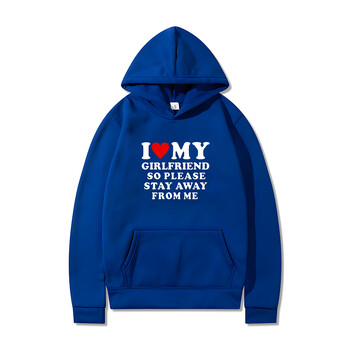 I Love My Girlfriend Good Man Hoodie Пролет Есен Забавен дизайн Чист памук Удобно голямо свободно свободно ежедневно облекло Суичър