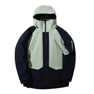 Jachete de schi impermeabile pentru femei, 2025, haine noi de snowboard, sport în aer liber, jachetă de schi pentru bărbați, haine calde cu fermoar cu glugă