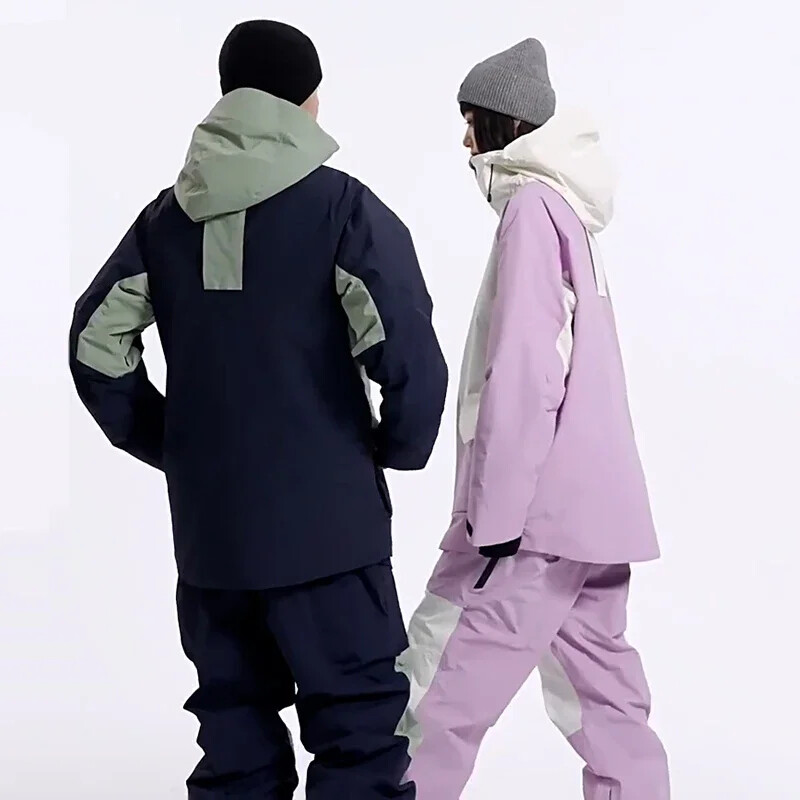 Jachete de schi impermeabile pentru femei, 2025, haine noi de snowboard, sport în aer liber, jachetă de schi pentru bărbați, haine calde cu fermoar cu glugă