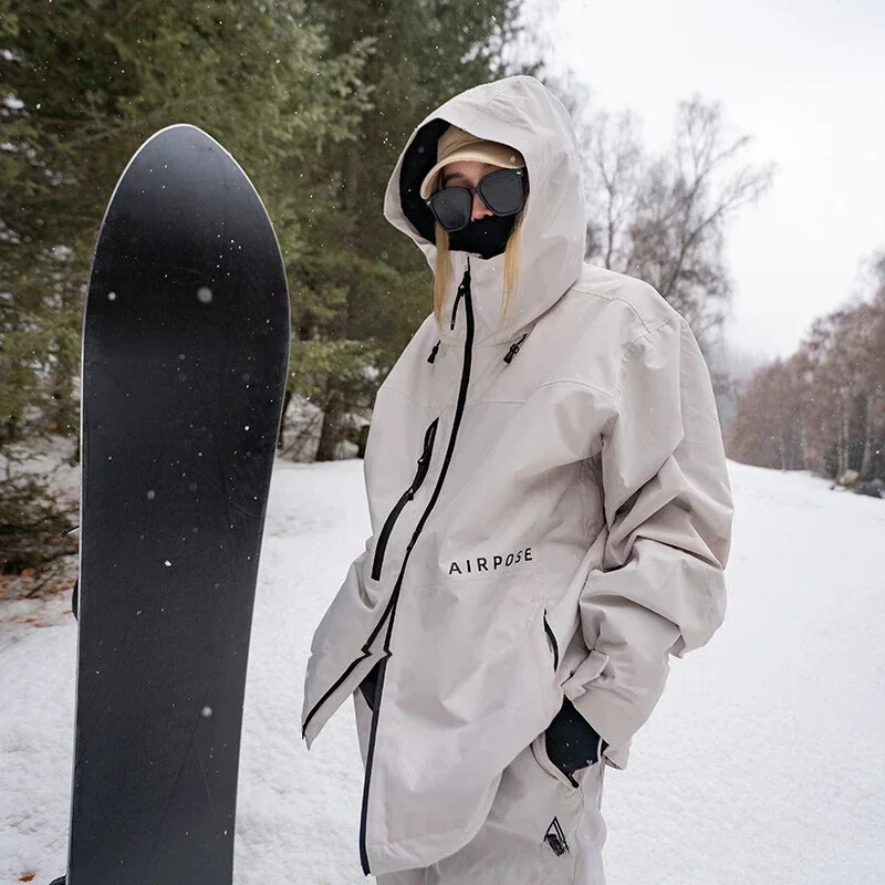 Nová lyžiarska bunda, snežná mikina s kapucňou, športová, vetruodolná, zimná, teplá, bavlnená, nepremokavá, lyžiarska, snowboardová, topy, oblečenie pre ženy a mužov