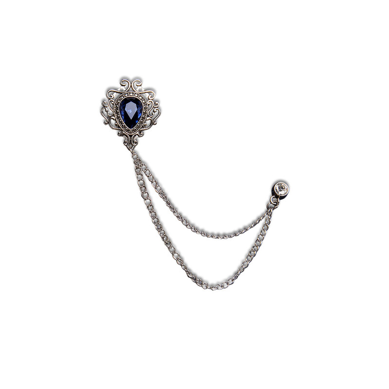 Királykék férfi Paisley selyem nyakkendő zseb négyzet mandzsettagombok Luxruy bross üzleti esküvői nyakkendő ajándék szett férfiaknak DiBanGu