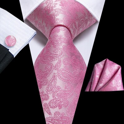 Hi-Tie Designer Lila Paisley selyem esküvői nyakkendő férfiaknak Handky mandzsettagomb Ajándék férfi nyakkendő Divat Üzleti Party Dropshipping