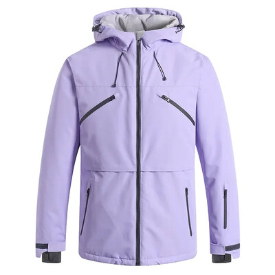 2024. gads. Sievietes, biezākas aukstas drēbes, āra vēja necaurlaidīgas, siltas slēpošanas jakas ziemai, jaunas slēpošanas kapuces Vīriešu kalnu sporta snovborda izmaksas