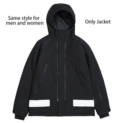 Jachete de schi 2025 pentru bărbați, femei, în aer liber, iarnă, rezistentă la vânt, impermeabilă, caldă, durabilă, pentru schi, haine pentru snowboarding, cu glugă