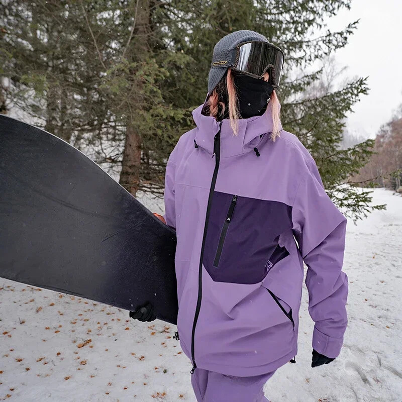 Nauja 2025 m. žiemos slidinėjimo striukė Sportinė neperšlampama nuo vėjo viršūnių Snowfield Šilti slidinėjimo paltai Lauko snieglenčių sniego drabužiai Moterys Vyras