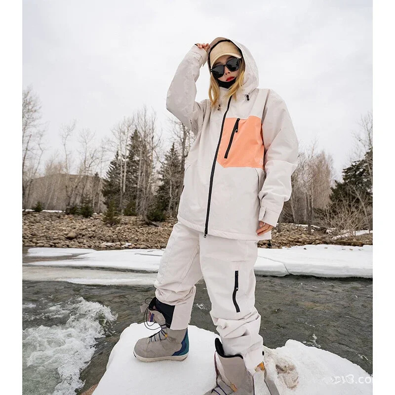 Nauja 2025 m. žiemos slidinėjimo striukė Sportinė neperšlampama nuo vėjo viršūnių Snowfield Šilti slidinėjimo paltai Lauko snieglenčių sniego drabužiai Moterys Vyras